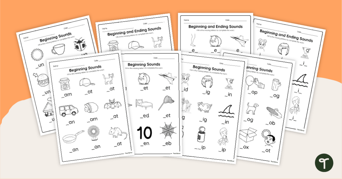 CVC Beginning and Ending Letters Worksheet Pack | Teach Starter