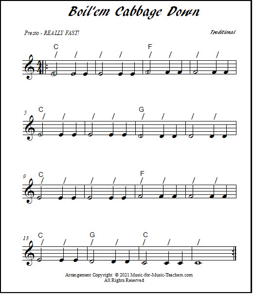 Beginner Piano Music for Kids -- Printable Free Sheet Music