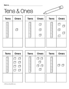 FREE Place Value Worksheets with Tens and Ones