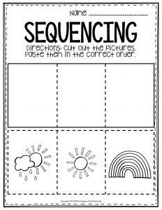 beginning sequencing preschool worksheet