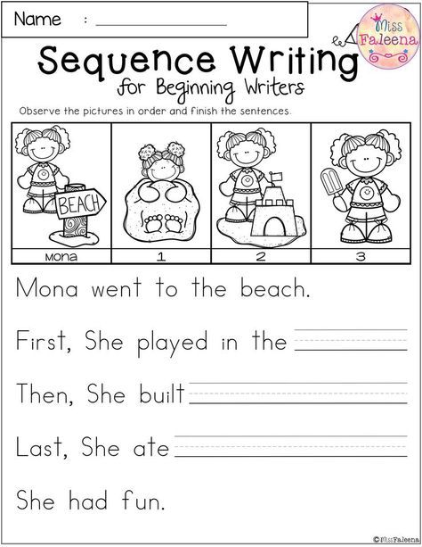 beginning sequencing preschool worksheet