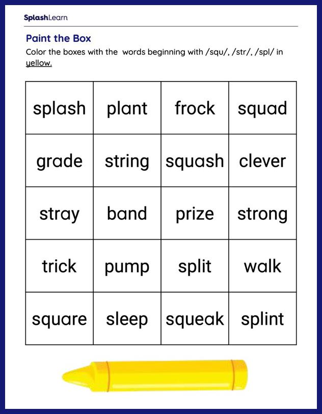 Initial Consonant Blends Lesson Plans &  Worksheets