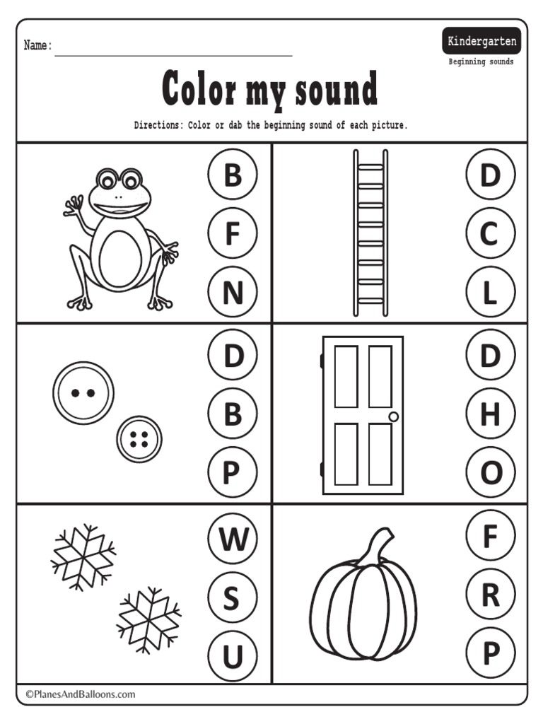 Beginning Sounds Worksheets - PDF (Tuesday-14th April 2020) PDF | PDF