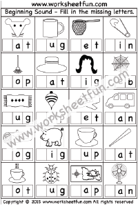 Beginning Sounds Worksheet / FREE Printable Worksheets - Worksheetfun