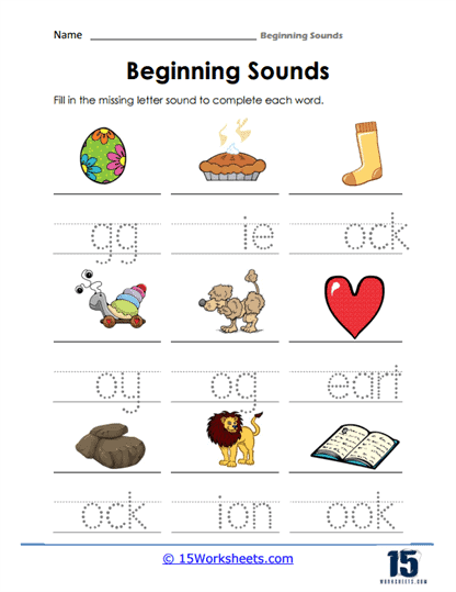 beginning sounds preschool worksheet
