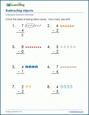 beginning subtraction worksheet free