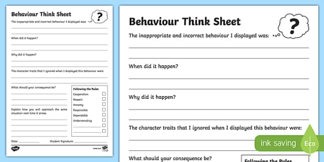 Primary Think Sheet Writing Worksheet / Worksheet -Australia ...