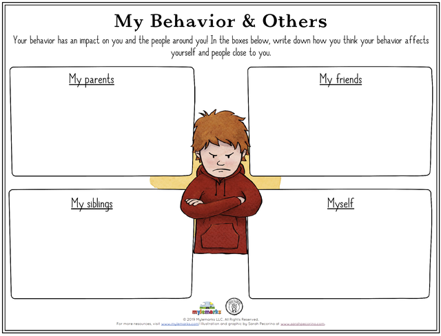 Behavior Worksheets for Kids and Teens
