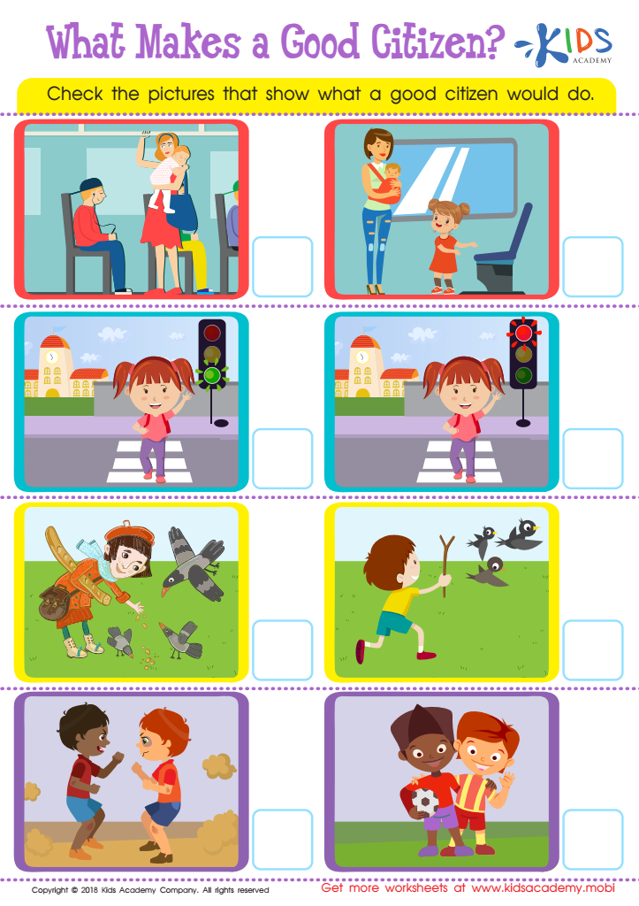 being a good citizen worksheet