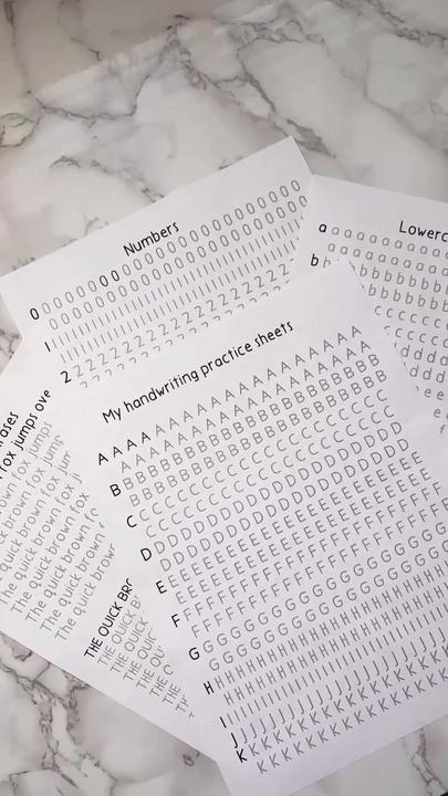 handwriting practice sheets are back in stock in the link in my bio :)  #handwriting #penmanship #notes #notetaking #WIP #motivationmonday #school  #fyp
