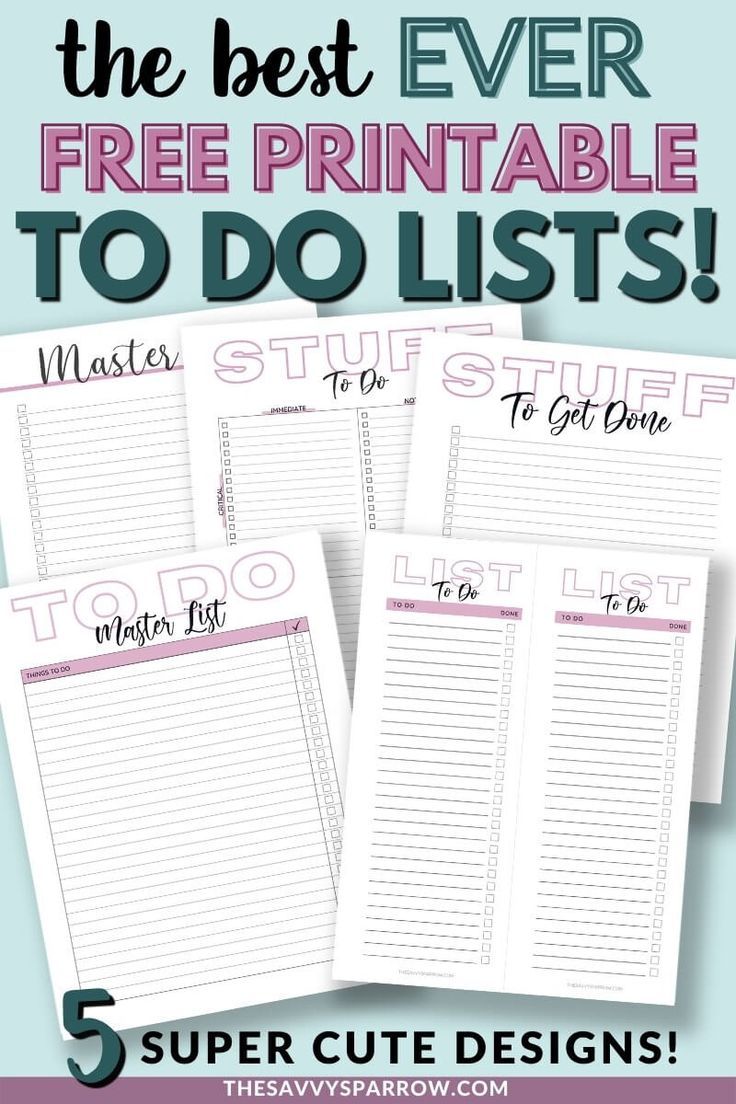 10 Printable To-Do List Templates - Download For Free in PDF