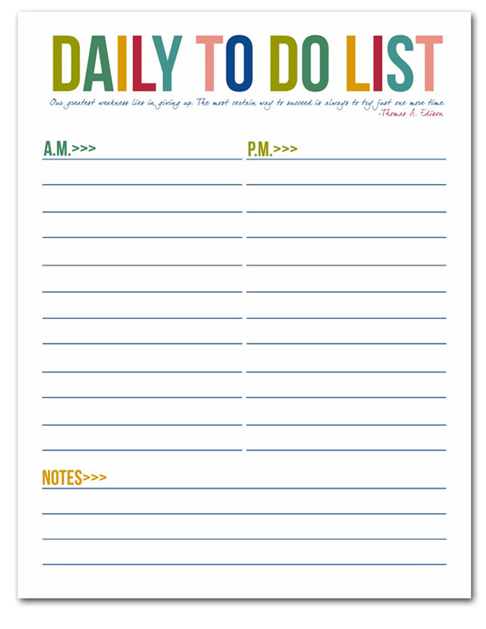 best free printable to do list