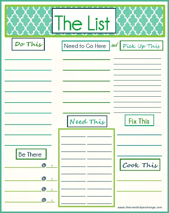 best free printable to do list