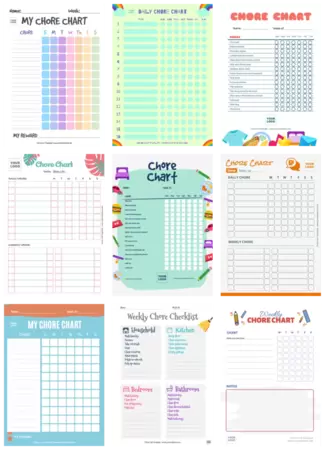 Free Printable Chore List Templates
