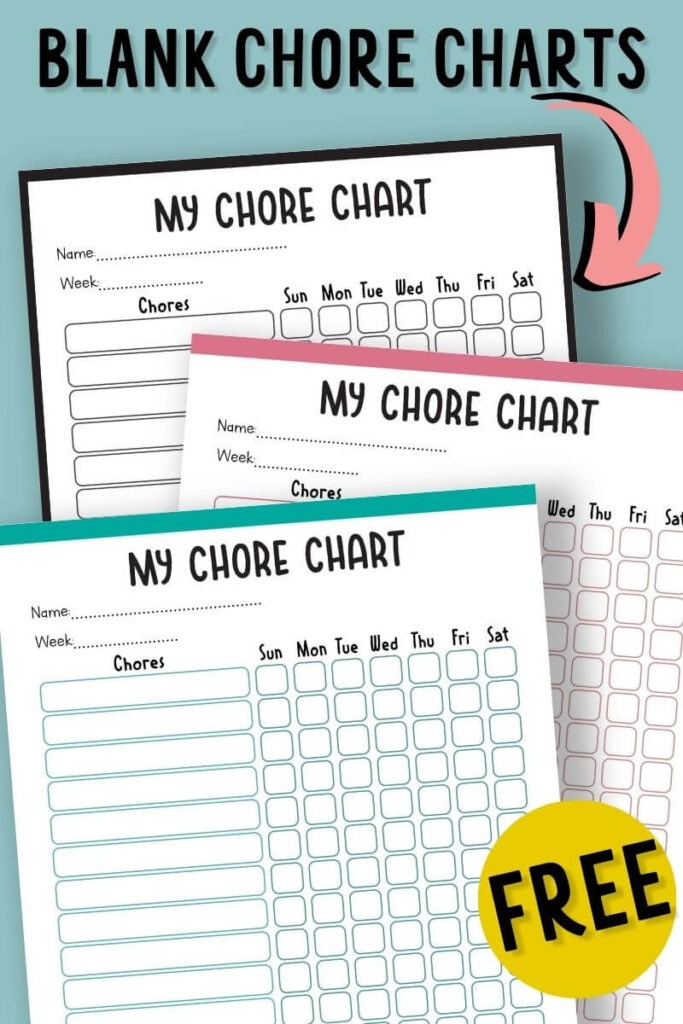 best printable chore charts