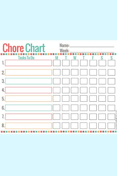 best printable chore charts