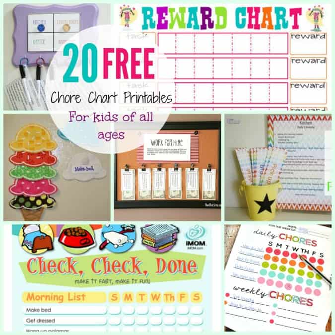 20 Free Printable Chore Charts For Kids - Updated Weekly!