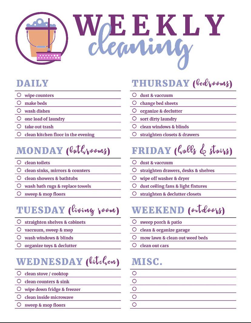 best printable chore charts