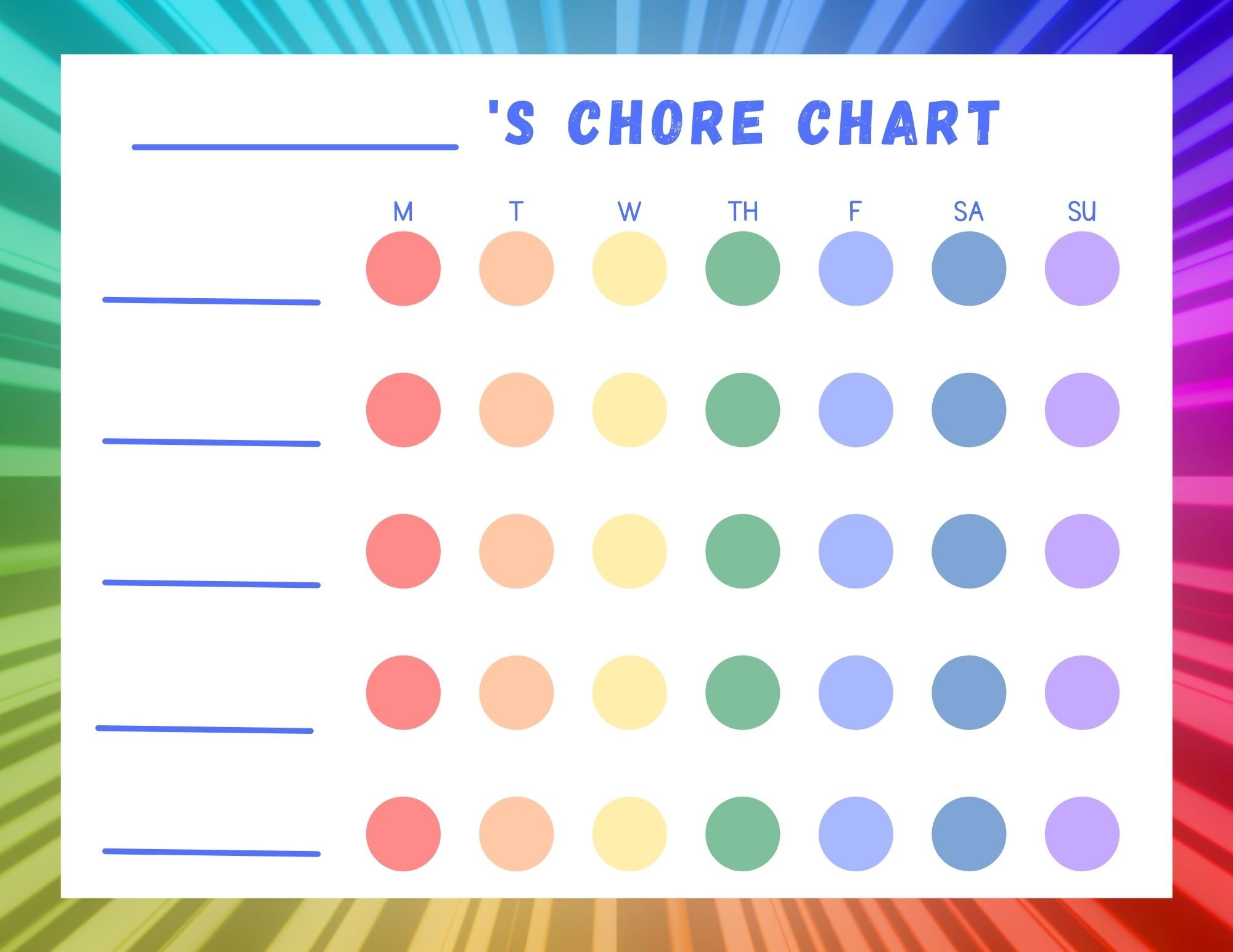 25 Best Printable Chore Charts for Kids (2024!) - Milwaukee With Kids