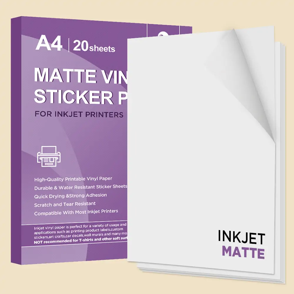 2022 Amazon Best Seller :Matte Printable Vinyl Sticker Paper