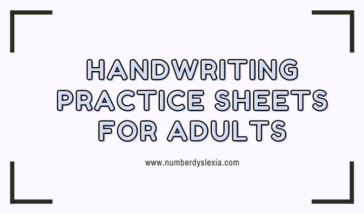 Free Printable Handwriting Practice Worksheets for Adults [PDF ...