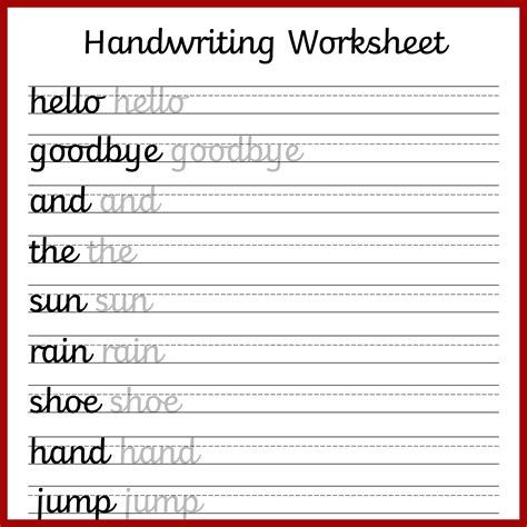 better handwriting for adults worksheet