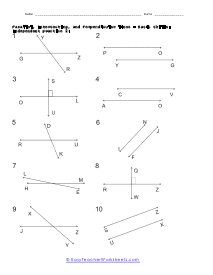 Parallel, Intersecting, and Perpendicular Lines Worksheets