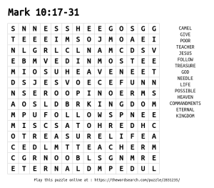 bible story worksheet