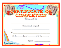 Printable Bible Award Certificates