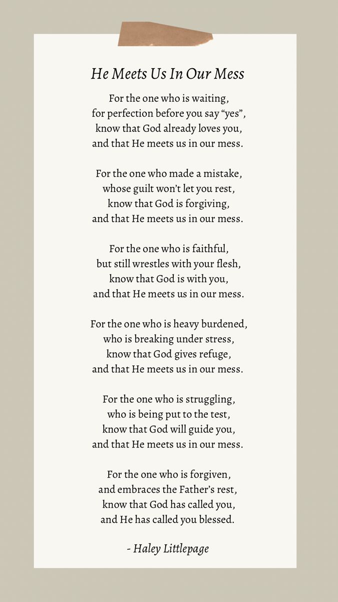 Christian Poetry | He Meets Us In Our Mess | Christian poems ...