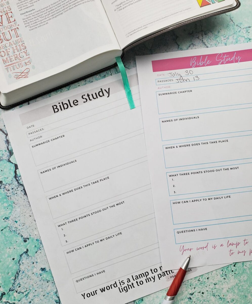 FREE Bible Study Printables for Any Part of the Bible! - Leap of ...