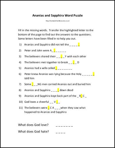 Write the Bible Phrase Activities on Sunday School Zone