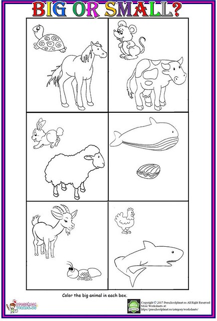 Big or Small Worksheet For Kids | Big or Small Worksheet For… | Flickr