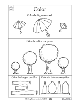 Which is biggest? | Kindergarten, Preschool Math Worksheet ...