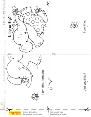 Make a Mini Story Book: Little or Big? | Worksheet 