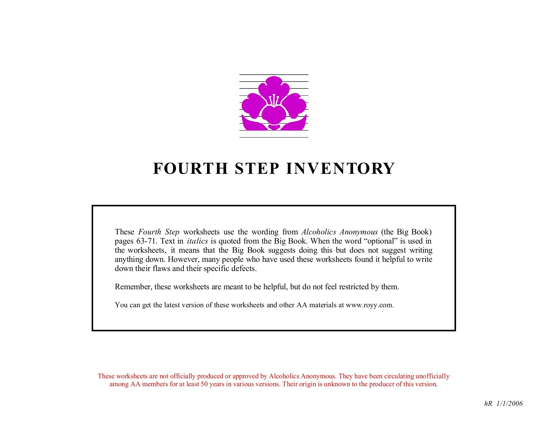 FOURTH STEP INVENTORY Pages 1-18 - Flip PDF Download | FlipHTML5