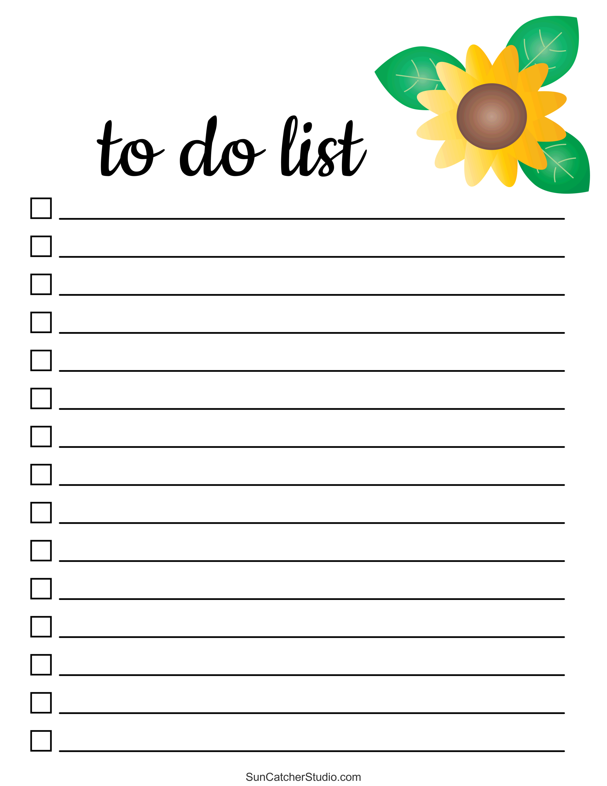 To Do List Free Printable PDF Templates Things To Do DIY 