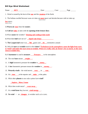 Bill Nye Wind Worksheet: Complete with ease | airSlate SignNow