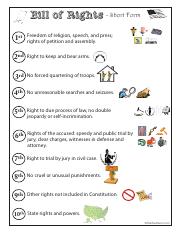 bill of rights activity worksheet