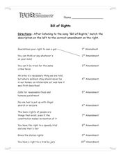 bill of rights worksheet for high school