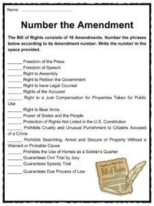 bill of rights worksheet for kids