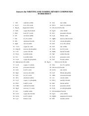 hmwk - 1 binary answers.doc - Answers for WRITING AND NAMING ...