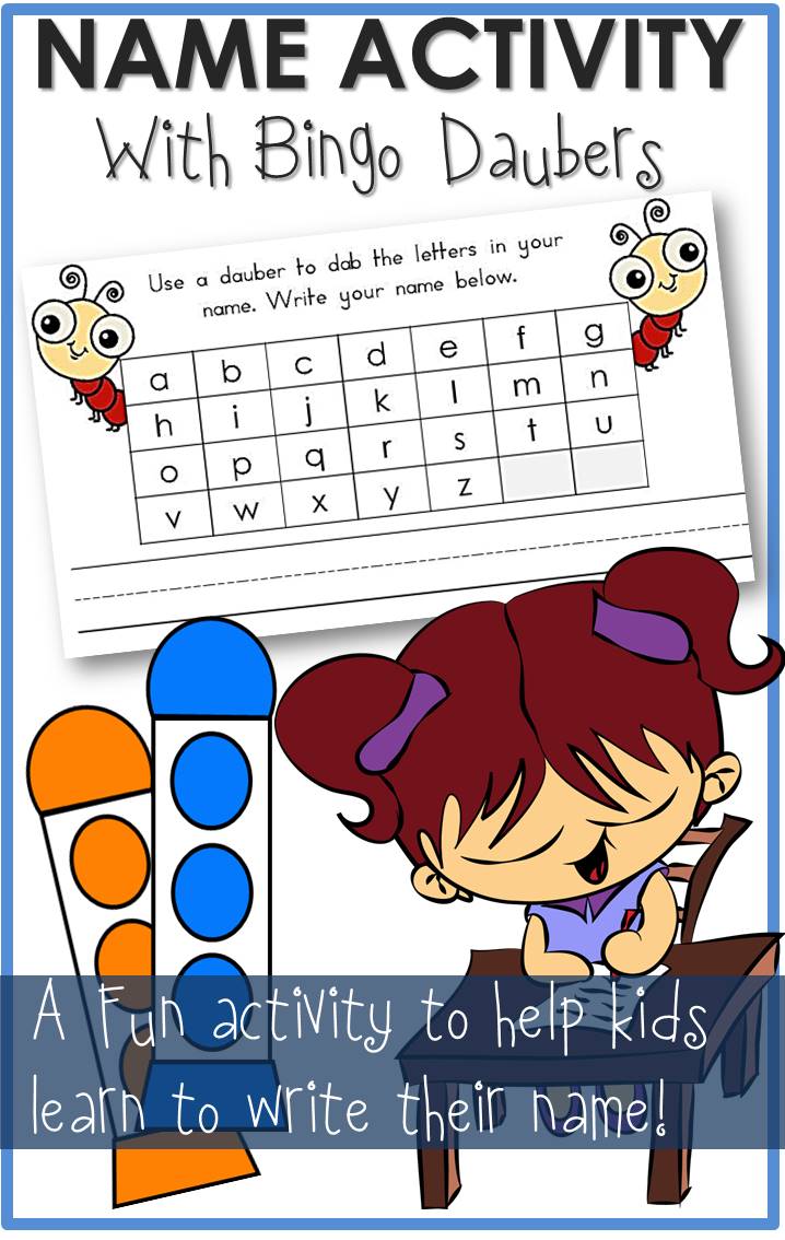 Name Activity Bingo Daubers Worksheet - The Brilliant Homeschool