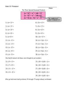 binomial worksheet