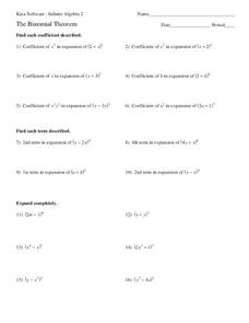 Binomial Lesson Plans &  Worksheets Reviewed by Teachers
