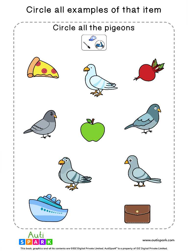 Circle The Birds Worksheet - #03 Free Sorting - AutiSpark