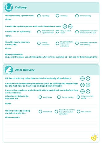 Your Birth Plan Guide for Download | Pampers