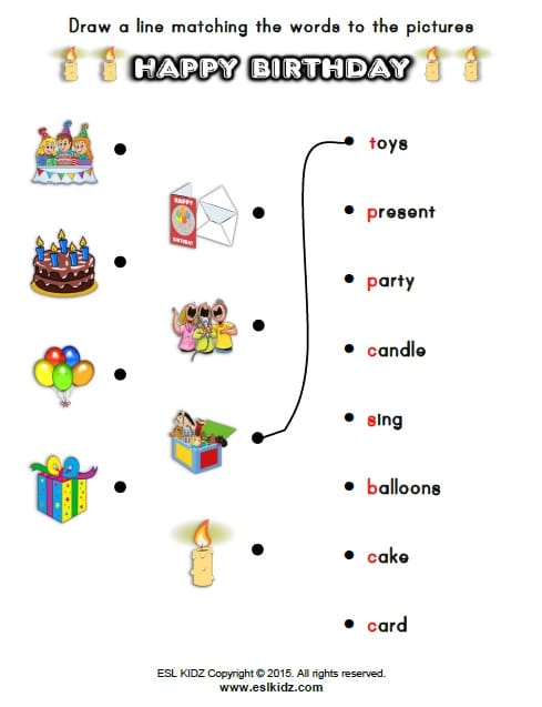 Birthday Worksheets
