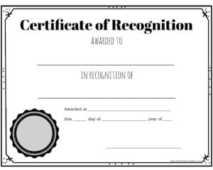 black and white printable award certificates