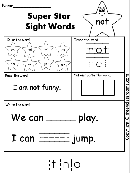 black color word worksheet
